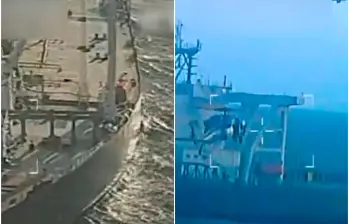 En la incautación del buque petrolero participaron dos helicópteros, diez marines y diez miembros de la Guardia Costera de EE. UU., así como fuerzas de operaciones especiales. FOTOS: Captura de video 