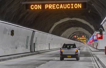Imagen de referencia del Túnel de Occidente que conecta al Aburrá con esta subregión. Foto: EL COLOMBIANO