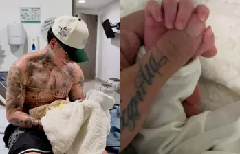 Blessd anunció el nacimiento de su primer hijo el 11 de junio de 2026 y compartió varias imágenes del emotivo momento a través de sus redes sociales. FOTO: Redes sociales, Blessd.