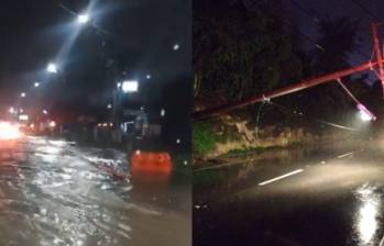 Las lluvias han provocado inundaciones en las vías y caídas de postes de electricidad. FOTOS: Tomadas de redes sociales