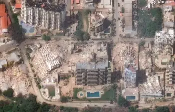 Imagen satelital de La Guaira, en Venezuela, tras el terremoto del 24 de junio de 2026. FOTO: X (@vantortech) / Vantor