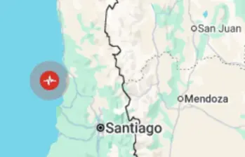 Un temblor de magnitud 5,5 se registró este lunes 6 de julio de 2026 en la costa de Chile. FOTO: Captura de imagen - Google