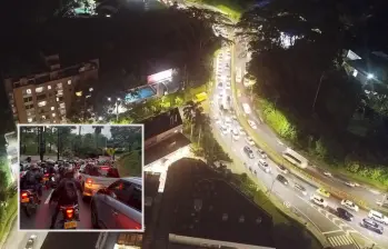 Los “tacos” reportados por los usuarios en redes sociales. FOTO: Cortesía Denuncias Antioquia.