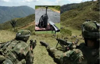 El Ejército incautó un sofisticado equipo antidrones a las disidencias de las Farc. Fotos: AFP y cortesía