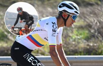 Egan Bernal lucirá el malliot como campeón de Colombia durante la temporada. Fotos: Getty Images y @gieffo