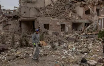 Según el Gobierno de Ucrania, la andanada de bombardeos nocturnos de Rusia contra ese país duró 12 horas. FOTo afp