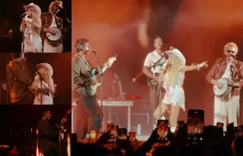 Morat y Paulina Rubio en Coachella. Foto: tomada de redes Paulina Rubio