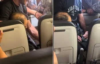 Un hombre causó pánico en un vuelo de San Juan (Puerto Rico) a Chicago, Estados Unidos. FOTOS: Capturas de video 