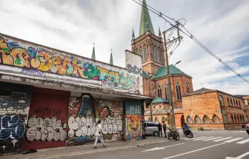 El sector del Perpetuo Socorro se ha denominado el Distrito Cultural y creativo de Medellín. FOTO Esneyder Gutiérrez