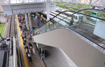 Imagen de referencia de escaleras eléctricas del Metro de Medellín en la estación San Javier. FOTO: Cortesía