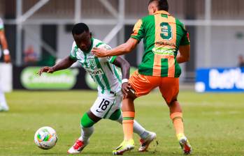 Al final, con el empate, un punto para cada uno para seguir sumando en la liga BetPlay del fútbol Colombiano. Foto: Manuel Saldarriaga Quintero.