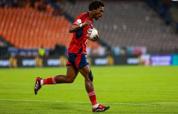 El volante Didier Moreno, capitán del Medellín, ha celebrado un par de tantos con el cuadro antioqueño en el primer semestre de este año. Foto: Manuel Saldarriaga