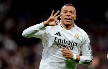 El delantero francés Kylian Mbappé llegó esta temporada al Real Madrid proveniente del PSG. FOTO: AFP