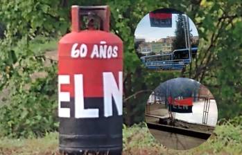 Debido a la instalación de estos símbolos las autoridades están alerta frente a posibles ataques de esta organización. Fotos: redes sociales. 