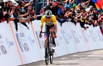 El ciclista colombiano Rodrigo Contreras es el vigente campeón del Tour Colombia. Se quedó con el primer escaño del podio en la edición del 2024. Foto: AFP