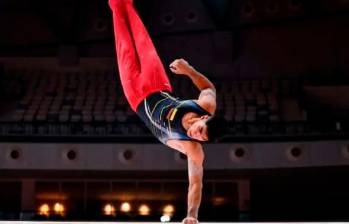 El gimnasta colombiano Ángel Barajas ganó medalla de plata en los Juegos Olímpicos París 2024. Foto: Cortesía Comité Olímpico Colombiano 