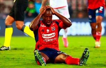 Baldomero Perlaza por un problema viral es la única ausencia que tendrá el DIM en su duelo ante Once Caldas, este lunes en Manizales. FOTO MANUEL SALDARRIAGA 
