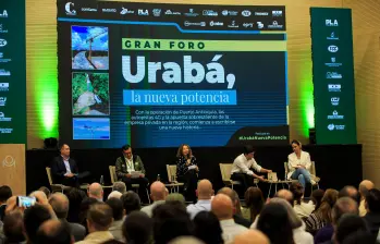 El Gran Foro Urabá, la nueva potencia se realizó en el auditorio de la Cámara de Comercio de Medellín. FOTO: CAMILO SUÁREZ