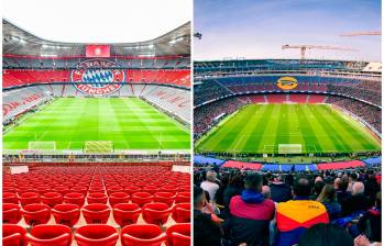 El Allianz Arena y el Camp Nou albergarán las finales de Champions League las próximas dos temporadas. FOTO: X FCBayern y FCBarcelona