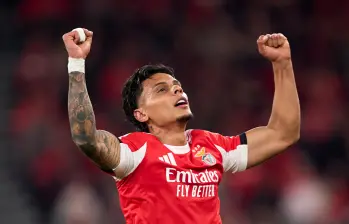 El futbolista colombiano Richard Ríos suma dos goles con el Benfica portugués. Foto: GETTY