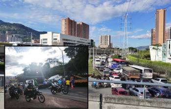 Así se encontraba esta tarde la zona de Niquía en el municipio de Bello. FOTO: Cortesía