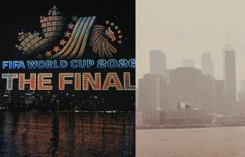 El domingo, 19 de julio, se disputará la final del Mundial 2026. Una nube de humo que está en Nueva York desde el jueves podría afectar los entrenamientos y la realización del partido. Fotos: Xinhua y captura de video @diaadianewsSV