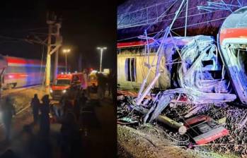 Accidente de dos trenes en España. Foto: tomada de redes sociales. 