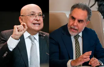 Un chat de ministros dejó en evidencia las diferencias entre el jefe de la cartera de Justicia, Eduardo Montealagre; y el ministro del Interior, Armando Benedetti. FOTOS: Presidencia