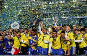 En el título de Liga conseguido por Boca Juniors fueron importantes los colombianos Sebastián Villa y Frank Frabra. FOTO: EFE