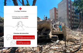 La Cruz Roja habilitó un canal oficial para que cuente su caso sobre familiares desaparecidos tras terremoto en Colombia. FOTOS: Andrés Carmona y Cruz Roja