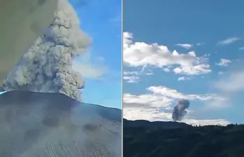 El volcán Puracé, en el Cauca, pasó a alerta naranja este sábado 29 de noviembre de 2025. FOTOS: Servicio Geológico Colombiano