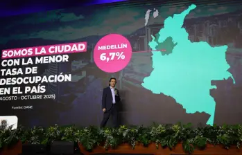 Federico Gutiérrez, alcalde de Medellín, presentó una rendición de cuentas pasados dos años de su segunda administración. FOTO: JULIO CÉSAR HERRERA