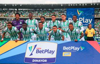 El equipo inicialista de Nacional en Bogotá ante Equidad, con Sebastián guzmán como capitán. FOTO COLPRENSA