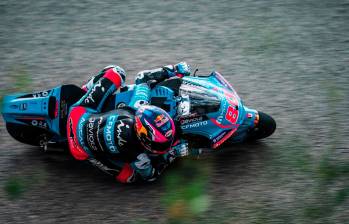 David Alonso cayó en la vuelta número 18 del GP de Alemania y no pudo dar pelea en el podio. FOTO: X AsparTeam