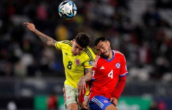 La Selección Colombia empató con Chile en la segunda fecha de la Eliminatoria al Mundial de Canadá, Estados Unidos y México. FOTO AFP