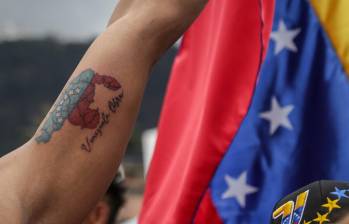 Venezolanos protestan por un mejor futuro en su país. Foto: Colprensa - Catalina Olaya