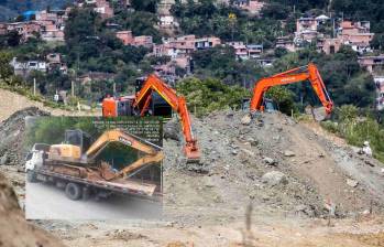 Alcaldía de Medellín envía maquinaria amarilla a La Escombrera. FOTOS: EL COLOMBIANO y cortesía