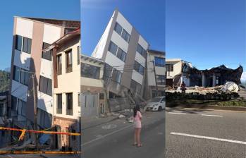 Varias edificaciones se desplomaron en Manizales tras el terremoto de este 10 de agosto. Foto: CORTESÍA CIUDADANA 