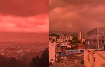 El cielo de Caracas se tornó rojizo durante el atardecer del 30 de junio, un fenómeno natural que generó especulación en redes sociales en medio de la emergencia por los terremotos en Venezuela. FOTO: Alerta Mundial, válvula política vía X.