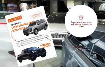 La Superindustria emitió una alerta para propietarios de vehículos Toyota y Volvo por fallas que podrían comprometer la seguridad. Estas son las referencias que deberán ser revisadas sin costo. Foto: El Colombiano / redes sociales SIC