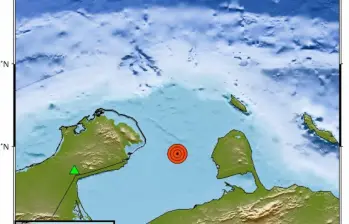 Fuerte temblor en Venezuela este miércoles, 8 de octubre de 2025. FOTO: Servicio Geológico Colombiano