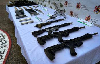 Todo el material fue dejado a disposición de la Fiscalía General de la Nación, mediante coordinación con la Seccional de Investigación Judicial (Sijín) de la Policía Antioquia. FOTO Cuarta Brigada del Ejército. 