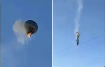 El gobernador del estado de Santa Catarina, Jorginho Mello, confirmó por sus redes sociales que 13 personas, hasta ahora, sobrevivieron a la caída del globo en llamas. FOTO: CAPTURA VIDEO REDES SOCIALES