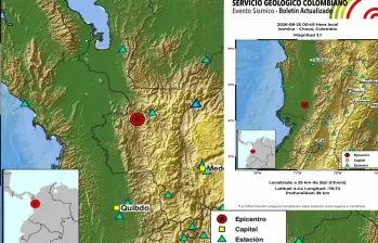 Tres sismos sacudieron Chocó durante la madrugada: magnitud y epicentro. Foto: Servicio Geológico Colombiano