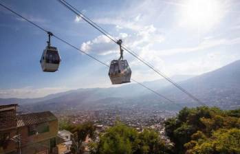 La Línea K del metrocable une las estaciones Acevedo y Santo Domingo, pasando por distintos barrios de la zona nororiental de Medellín. FOTO: Esneyder Gutiérrez