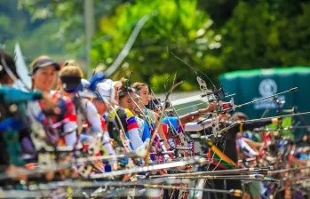 Las grandes promesas del tiro con arco del continente disparan esta semana en Medellín. FOTO CAMILO SUÁREZ