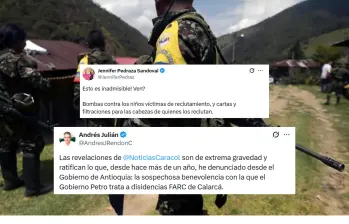La congresista Jennifer Pedraza y el gobernador de Antioquia Andrés Rendón reaccionaron. FOTO: COLPRENSA Y REDES SOCIALES.