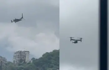Dos aviones estadounidenses estuvieron haciendo varias maniobras en Caracas. Foto: captura video redes sociales