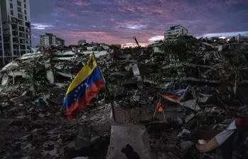 Un nuevo temblor se presentó en la madrugada del martes, 18 de agosto y tuvo como epicentro la Guaira, zona devastada por el doble terremoto en junio. Foto: Diko Betancourt- Getty Images