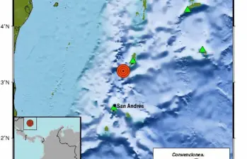 El sismo se presentó en el Mar Caribe colombiano. FOTO: Tomada de X @sgcol